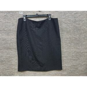 DAVID RODRIGUEZ Wool Knit Pencil Straight Skirt Womens 14 Black Casual Career